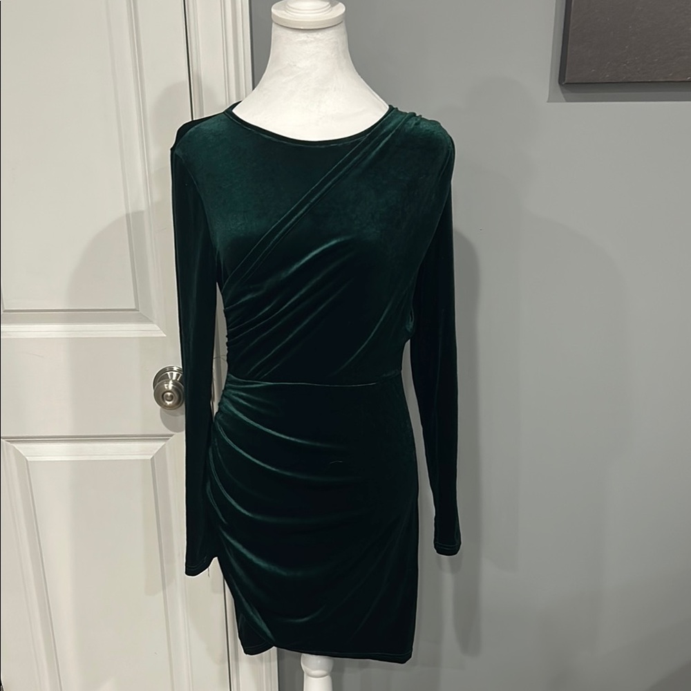 Green Long Sleeve Bodycon Dress